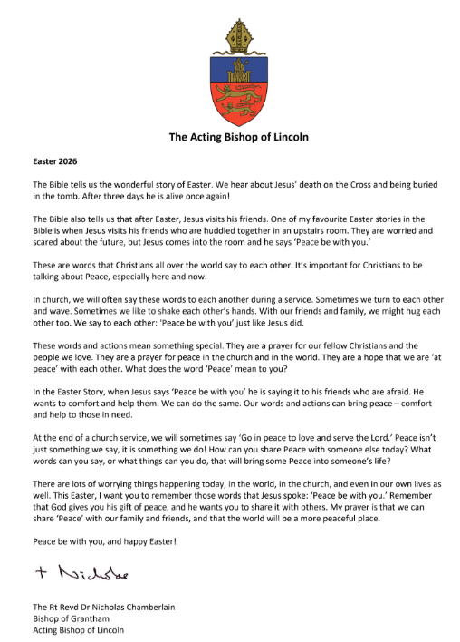Bishops Visitor Letter